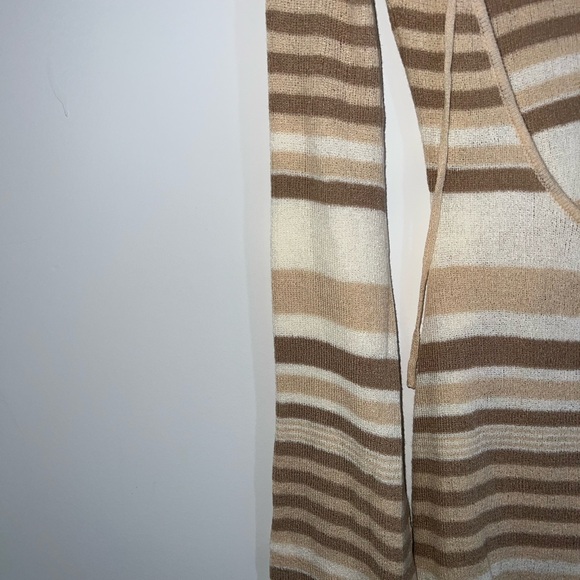 MESHKI Zahra Long Sleeve Open Back Mini Knit Dress - Cream - Picture 14 of 16